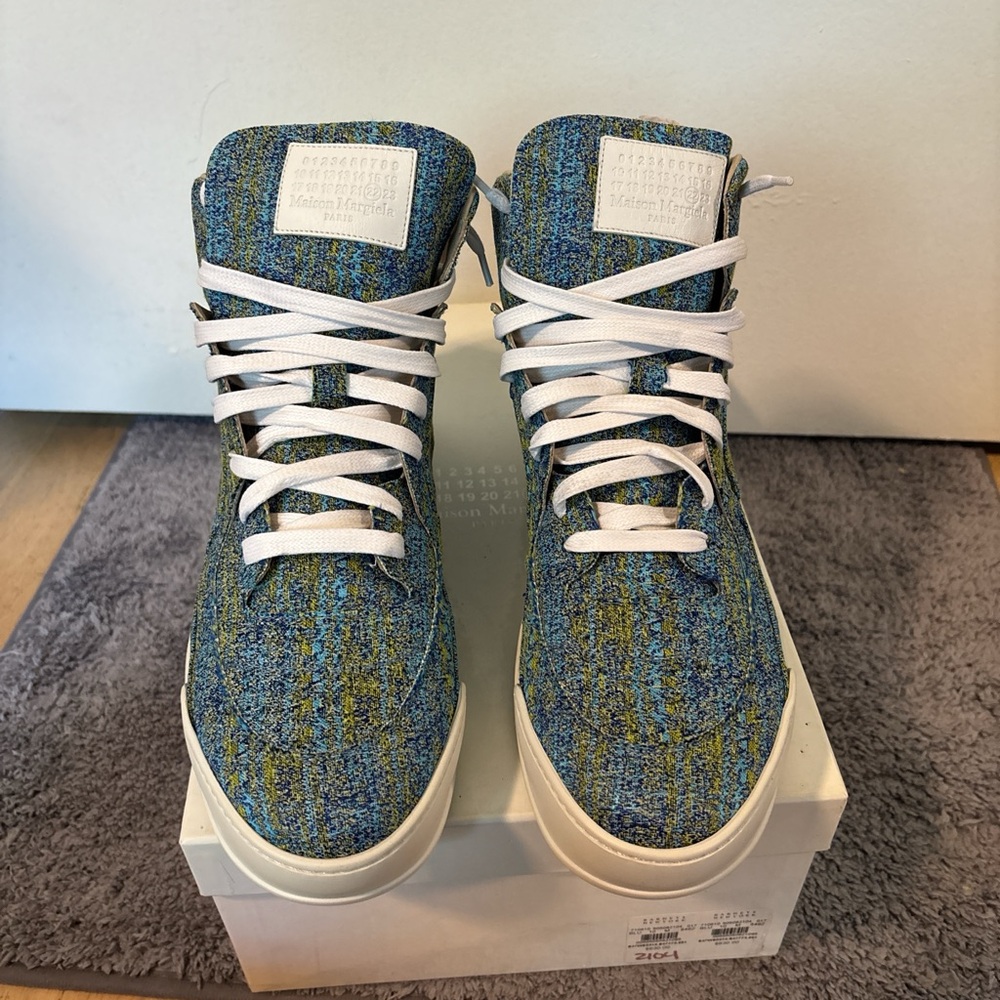 Maison Martin Margiela High tops Blue and Green Sneakers